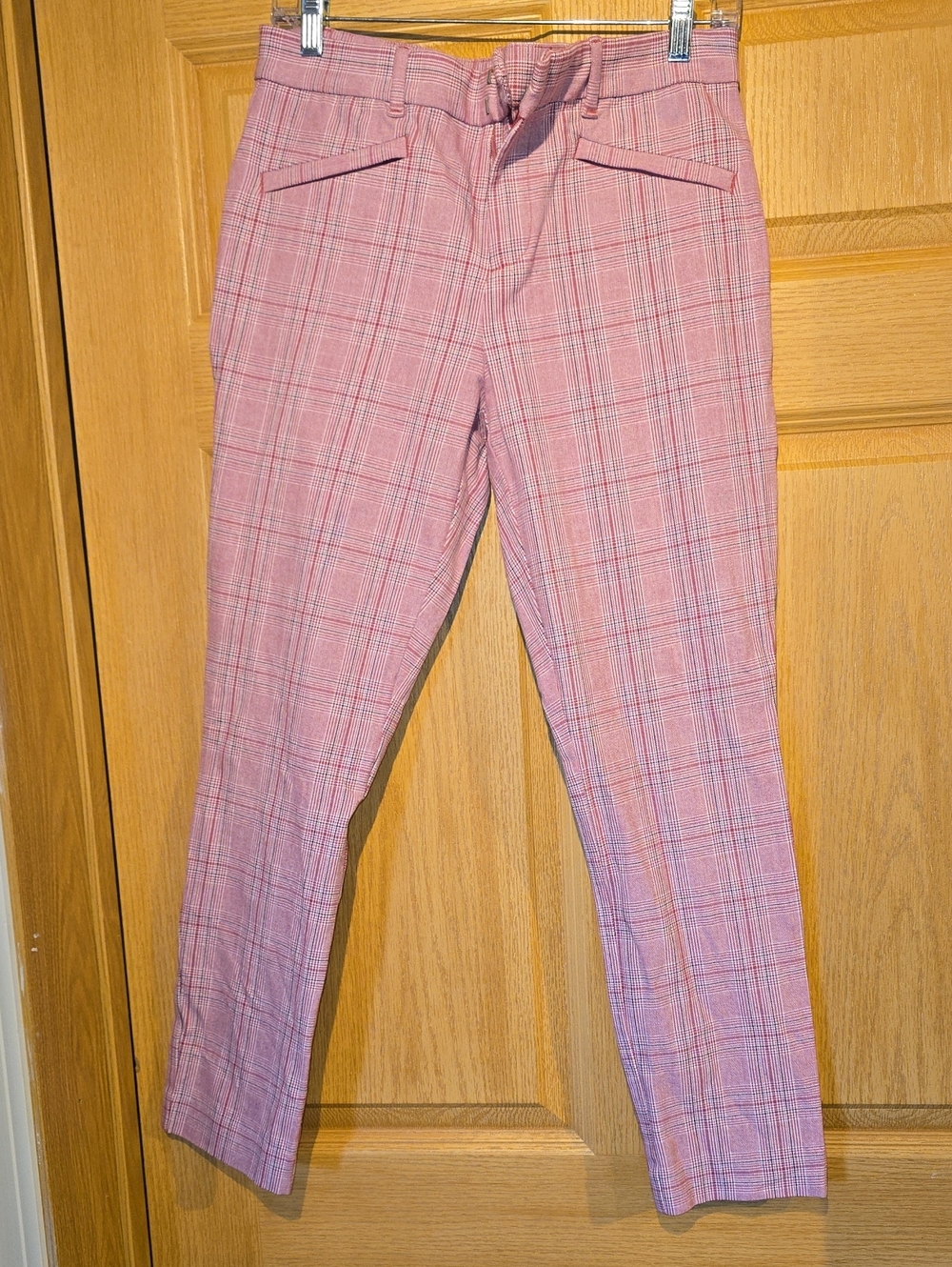 GAP Pink Plaid Trousers